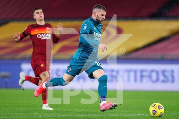 2021-02-28 - Ante Rebic of Milan in action during the Italian championship Serie A football match between AS Roma and AC Milan on February 28, 2021 at Stadio Olimpico in Rome, Italy - Photo Federico Proietti / DPPI - AS ROMA AND AC MILAN - ITALIAN SERIE A - SOCCER