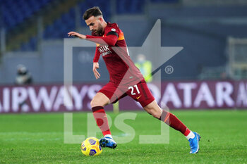 2021-02-28 - Borja Mayoral of Roma in action during the Italian championship Serie A football match between AS Roma and AC Milan on February 28, 2021 at Stadio Olimpico in Rome, Italy - Photo Federico Proietti / DPPI - AS ROMA AND AC MILAN - ITALIAN SERIE A - SOCCER