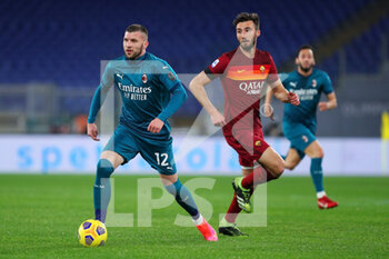 2021-02-28 - Ante Rebic of Milan during the Italian championship Serie A football match between AS Roma and AC Milan on February 28, 2021 at Stadio Olimpico in Rome, Italy - Photo Federico Proietti / DPPI - AS ROMA AND AC MILAN - ITALIAN SERIE A - SOCCER