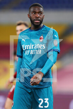 2021-02-28 - Fikayo Tomori of Milan reacts during the Italian championship Serie A football match between AS Roma and AC Milan on February 28, 2021 at Stadio Olimpico in Rome, Italy - Photo Federico Proietti / DPPI - AS ROMA AND AC MILAN - ITALIAN SERIE A - SOCCER