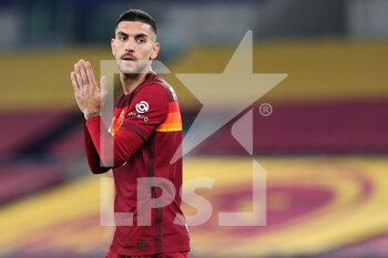 2021-02-28 - Lorenzo Pellegrini of Roma reacts during the Italian championship Serie A football match between AS Roma and AC Milan on February 28, 2021 at Stadio Olimpico in Rome, Italy - Photo Federico Proietti / DPPI - AS ROMA AND AC MILAN - ITALIAN SERIE A - SOCCER
