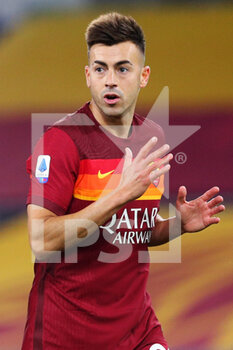 2021-02-28 - Stephan El Shaarawy of Roma reacts during the Italian championship Serie A football match between AS Roma and AC Milan on February 28, 2021 at Stadio Olimpico in Rome, Italy - Photo Federico Proietti / DPPI - AS ROMA AND AC MILAN - ITALIAN SERIE A - SOCCER