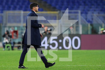 2021-02-28 - Paulo Fonseca head coach of Roma during the Italian championship Serie A football match between AS Roma and AC Milan on February 28, 2021 at Stadio Olimpico in Rome, Italy - Photo Federico Proietti / DPPI - AS ROMA AND AC MILAN - ITALIAN SERIE A - SOCCER