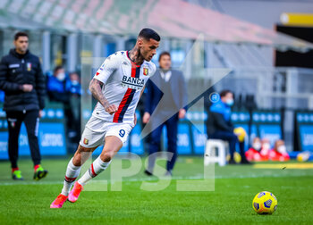 2021-02-28 - Gianluca Scamacca of Genoa CFC in action - FC INTERNAZIONALE VS GENOA CFC - ITALIAN SERIE A - SOCCER