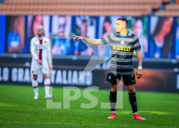 2021-02-28 - Alexis Sanchez of FC Internazionalecelebrates after scoring a goal - FC INTERNAZIONALE VS GENOA CFC - ITALIAN SERIE A - SOCCER