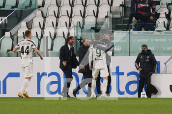 2021-03-02 - Andrea Pirlo (Coach Juventus FC) celebrates the goal of Alvaro Morata (Juventus FC) - JUVENTUS FC VS SPEZIA CALCIO - ITALIAN SERIE A - SOCCER
