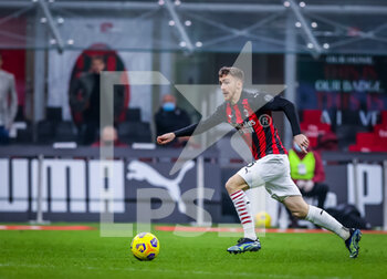 2021-03-03 - Alexis Saelemaekers of AC Milan in action - AC MILAN VS UDINESE CALCIO - ITALIAN SERIE A - SOCCER