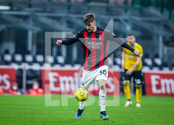 2021-03-03 - Alexis Saelemaekers of AC Milan in action - AC MILAN VS UDINESE CALCIO - ITALIAN SERIE A - SOCCER