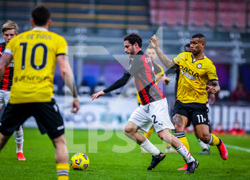 2021-03-03 - Davide Calabria of AC Milan in action - AC MILAN VS UDINESE CALCIO - ITALIAN SERIE A - SOCCER