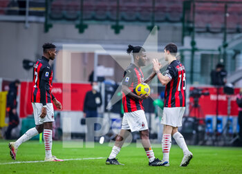 2021-03-03 - Franck Kessie of AC Milan and Alessio Romagnoli of AC Milan - AC MILAN VS UDINESE CALCIO - ITALIAN SERIE A - SOCCER