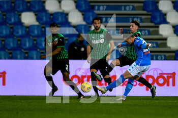 2021-03-03 - tiro del gol del 1-1 di Piotr Zielinski (SSC Napoli) - US SASSUOLO VS SSC NAPOLI - ITALIAN SERIE A - SOCCER