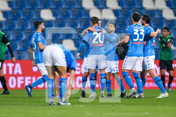 2021-03-03 - Piotr Zielinski (SSC Napoli) esultya per il gol del 1-1 - US SASSUOLO VS SSC NAPOLI - ITALIAN SERIE A - SOCCER