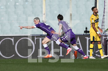 2021-03-07 - Nikola Milenkovic (ACF Fiorentina) esultanza gol 2-1 - ACF FIORENTINA VS PARMA CALCIO - ITALIAN SERIE A - SOCCER