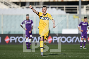 2021-03-07 - Jasmin Kurtic (Parma Calcio) esultanza gol 2-2 - ACF FIORENTINA VS PARMA CALCIO - ITALIAN SERIE A - SOCCER