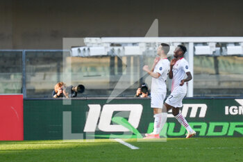 2021-03-07 - Diogo Dalot (Milan) scores a goal - - HELLAS VERONA VS AC MILAN - ITALIAN SERIE A - SOCCER