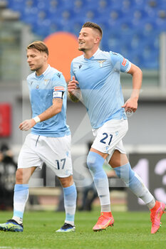 2021-03-12 - Serjei Milinkovic (Lazio) celebrates after scoring a goal - SS LAZIO VS FC CROTONE - ITALIAN SERIE A - SOCCER