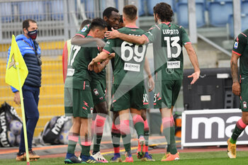 2021-03-12 - Simeon Nwankwo (Crotone) celebrates after scores a goal - SS LAZIO VS FC CROTONE - ITALIAN SERIE A - SOCCER