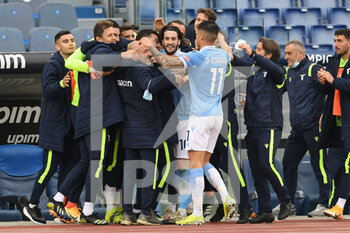 2021-03-12 - Luis Alberto (Lazio) celebrates with his team mates after scoreing a goal - SS LAZIO VS FC CROTONE - ITALIAN SERIE A - SOCCER