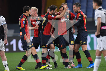 2021-03-13 - team Genoa, celebrates after scoring a goal - GENOA CFC VS UDINESE CALCIO - ITALIAN SERIE A - SOCCER