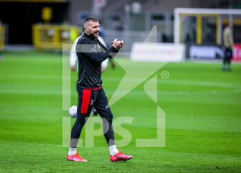 2021-03-14 - Ante Rebic of AC Milan warms up - AC MILAN VS SSC NAPOLI - ITALIAN SERIE A - SOCCER