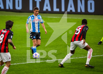 2021-03-14 - Diego Demme of SSC Napoli in action - AC MILAN VS SSC NAPOLI - ITALIAN SERIE A - SOCCER