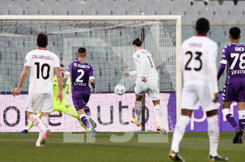 2021-03-21 - Zlatan Ibrahimovic of AC Milan scores a goal - ACF FIORENTINA VS AC MILAN - ITALIAN SERIE A - SOCCER