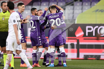 2021-03-21 - Erick Pulgar of ACF Fiorentina celebrates after scoring a goal  - ACF FIORENTINA VS AC MILAN - ITALIAN SERIE A - SOCCER