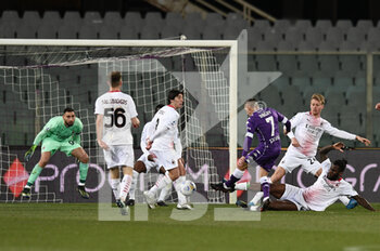 2021-03-21 - Franck Ribery of ACF Fiorentina scores a goal of 2-1 - ACF FIORENTINA VS AC MILAN - ITALIAN SERIE A - SOCCER