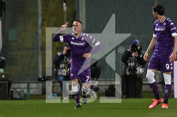 2021-03-21 - FrancknRibery of ACF Fiorentina celebrates after scoring a goal of 2-1  - ACF FIORENTINA VS AC MILAN - ITALIAN SERIE A - SOCCER
