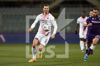 2021-03-21 - Zlatan Ibrahimovic of AC Milan in action - ACF FIORENTINA VS AC MILAN - ITALIAN SERIE A - SOCCER