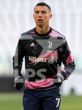 2021-03-21 - Cristiano Ronaldo (Juventus FC) during warmup - JUVENTUS FC VS BENEVENTO CALCIO - ITALIAN SERIE A - SOCCER
