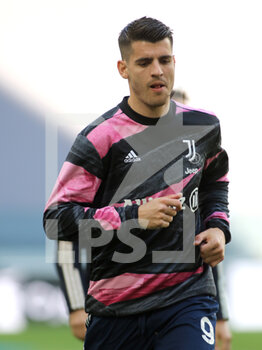 2021-03-21 - Alvaro Morata (Juventus FC) during warmup - JUVENTUS FC VS BENEVENTO CALCIO - ITALIAN SERIE A - SOCCER
