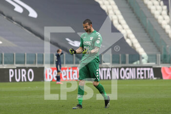 2021-03-21 - Lorenzo Montipo' (Benevento) celebrates - JUVENTUS FC VS BENEVENTO CALCIO - ITALIAN SERIE A - SOCCER