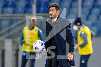 2021-03-21 - Coach of AS Roma Paulo Fonseca seen in action - AS ROMA VS SSC NAPOLI - ITALIAN SERIE A - SOCCER