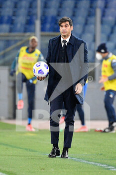 2021-03-21 - Coach of AS Roma Paulo Fonseca seen in action - AS ROMA VS SSC NAPOLI - ITALIAN SERIE A - SOCCER