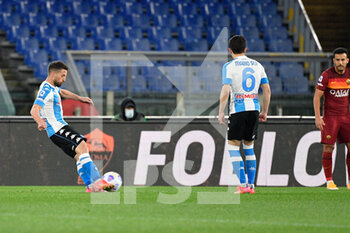 2021-03-21 - Dries Mertens of SSC Napoli gol 0-1 seen in action - AS ROMA VS SSC NAPOLI - ITALIAN SERIE A - SOCCER