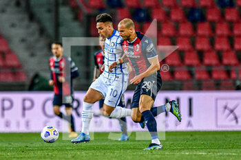 2021-04-03 - Lautaro Martinez (FC Inter) in action - BOLOGNA FC VS INTER - FC INTERNAZIONALE - ITALIAN SERIE A - SOCCER