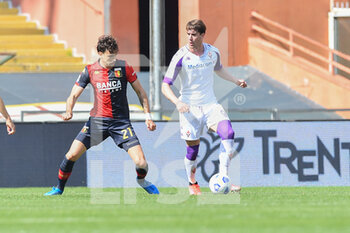 2021-04-03 - Ivan Radovanovic (Genoa), Dusan VLAHOVIC (Fiorentina) - GENOA CFC VS ACF FIORENTINA - ITALIAN SERIE A - SOCCER