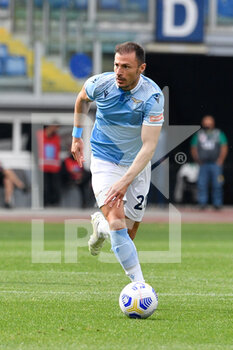 2021-04-03 - Stefan Radu of SS Lazio seen in action during the Italian Football Championship League A 2020/2021 match between SS Lazio vs Spezia Calcio at the Olimpic Stadium in Rome. - SS LAZIO VS SPEZIA CALCIO - ITALIAN SERIE A - SOCCER