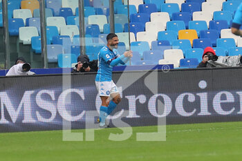 2021-04-03 - Lorenzo Insigne (SSC Napoli) celebrates after scoring a goal - SSC NAPOLI VS FC CROTONE - ITALIAN SERIE A - SOCCER