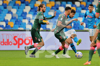 2021-04-03 - Giovanni Di Lorenzo (SSC Napoli) scores a goal of 4-3 - SSC NAPOLI VS FC CROTONE - ITALIAN SERIE A - SOCCER