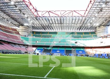 2021-04-07 - New Brand IMINTER during the Serie A 2020/21 football match between FC Internazionale vs US Sassuolo at the San Siro Stadium, Milan, Italy on April 07, 2021 - Photo FCI / Fabrizio Carabelli - INTER - FC INTERNAZIONALE VS US SASSUOLO - ITALIAN SERIE A - SOCCER