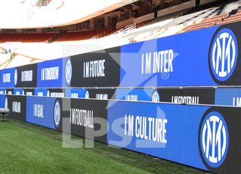 2021-04-07 - New Brand IMINTER during the Serie A 2020/21 football match between FC Internazionale vs US Sassuolo at the San Siro Stadium, Milan, Italy on April 07, 2021 - Photo FCI / Fabrizio Carabelli - INTER - FC INTERNAZIONALE VS US SASSUOLO - ITALIAN SERIE A - SOCCER