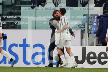 2021-04-07 - Paulo Dybala (Juventus FC) and Andrea Pirlo (coach) celebrates the goal - JUVENTUS FC VS SSC NAPOLI - ITALIAN SERIE A - SOCCER