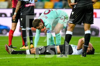 2021-04-10 - Disappointment, frustration of Tolgay Arslan (Udinese) for the foul on Andrea Belotti (Torino) - UDINESE CALCIO VS TORINO FC - ITALIAN SERIE A - SOCCER