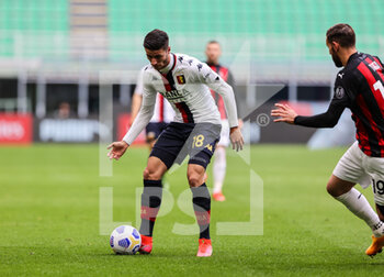 2021-04-18 - Paolo Ghiglione of Genoa CFC in action during the Serie A 2020/21 football match between AC Milan vs Genoa CFC at the Giuseppe Meazza Stadium, Milan, Italy on April 18, 2021 - Photo FCI / Fabrizio Carabelli - AC MILAN VS GENOA CFC - ITALIAN SERIE A - SOCCER