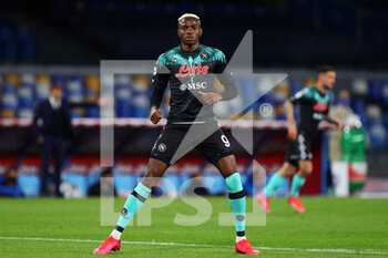 2021-04-18 - Victor Osimhen of Napoli in action during the Italian championship Serie A football match between SSC Napoli and FC Internazionale on April 18, 2021 at Diego Armando Maradona Stadium in Naples, Italy - Photo Federico Proietti / DPPI - SSC NAPOLI VS INTER - FC INTERNAZIONALE - ITALIAN SERIE A - SOCCER