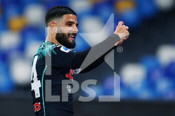 2021-04-18 - Lorenzo Insigne of Napoli celebrates after scoring 1-0 goal during the Italian championship Serie A football match between SSC Napoli and FC Internazionale on April 18, 2021 at Diego Armando Maradona Stadium in Naples, Italy - Photo Federico Proietti / DPPI - SSC NAPOLI VS INTER - FC INTERNAZIONALE - ITALIAN SERIE A - SOCCER
