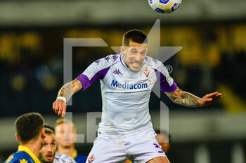 2021-04-20 - Header of Cristiano Biraghi (ACF Fiorentina) - HELLAS VERONA VS ACF FIORENTINA - ITALIAN SERIE A - SOCCER