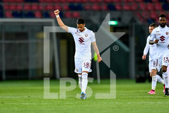 2021-04-21 - Rolando Mandragora (Torino FC) celebrates after scoring a goal - BOLOGNA FC VS TORINO FC - ITALIAN SERIE A - SOCCER